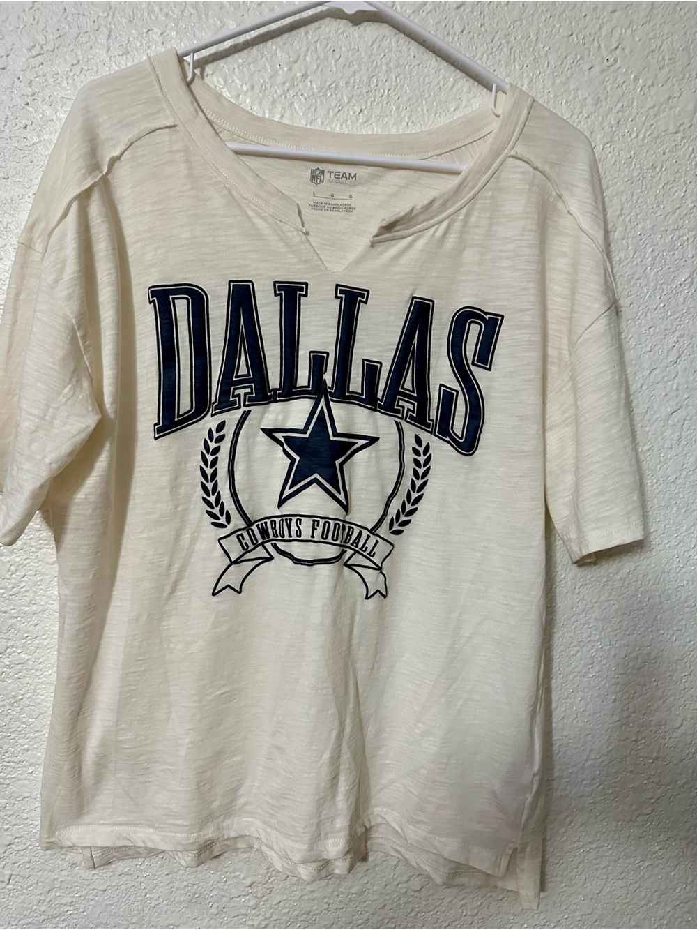 Dallas Cowboys Cream Short Sleeve Tee